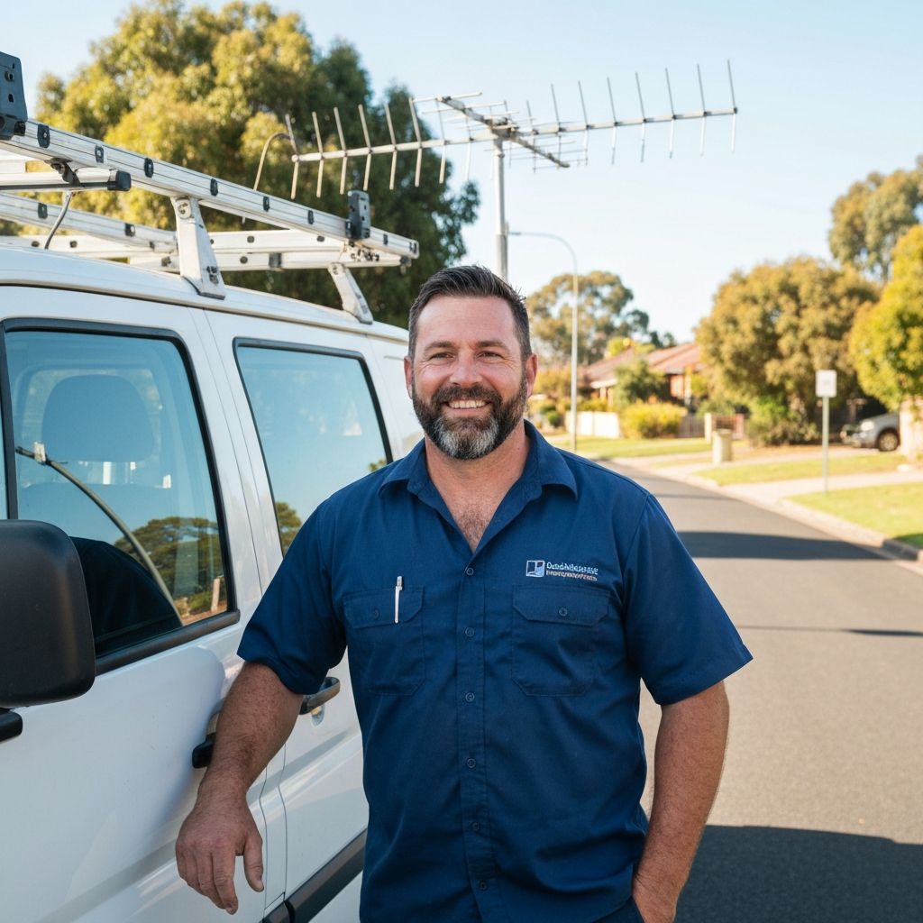 Andrew from TV Antennas Perth with work van